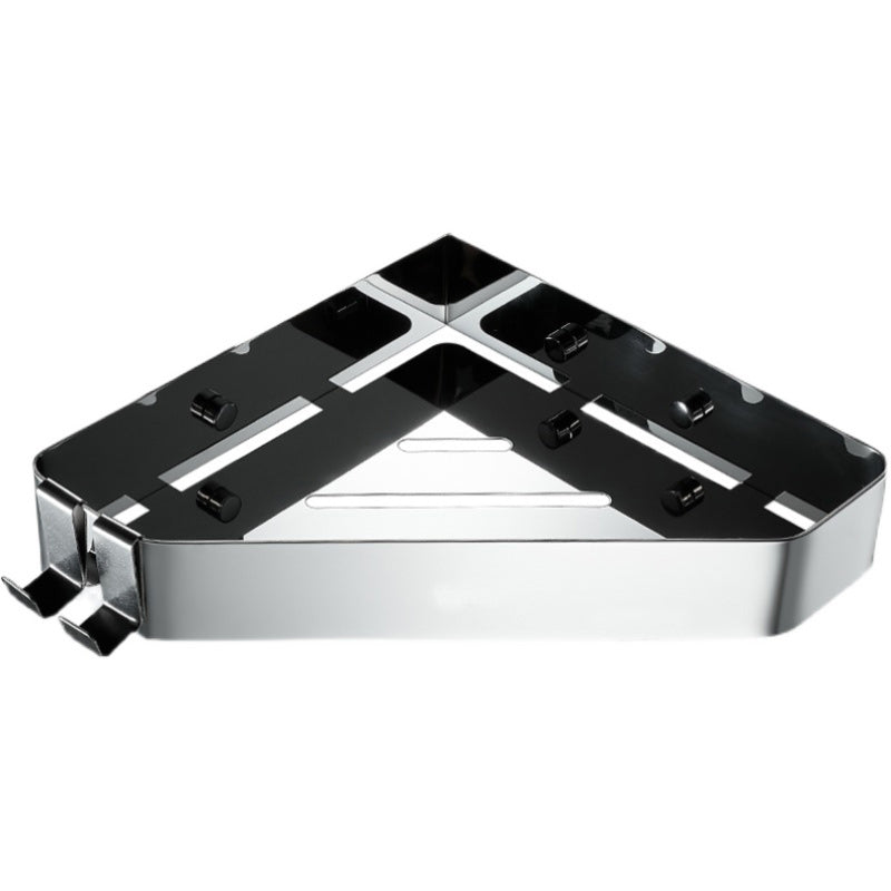 Modern 2-Piece Stainless Steel Bathroom Shelf Set