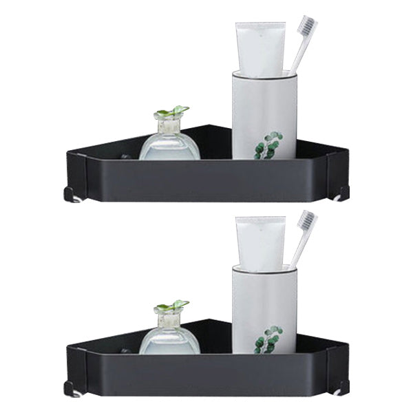Modern 2-Piece Stainless Steel Bathroom Shelf Set