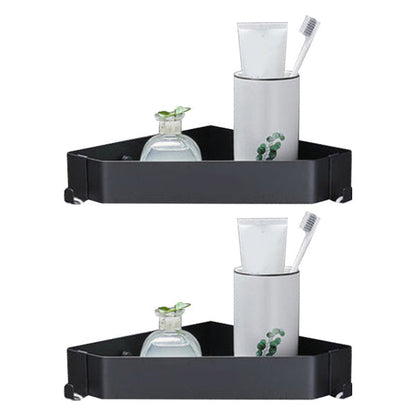 Modern 2-Piece Stainless Steel Bathroom Shelf Set