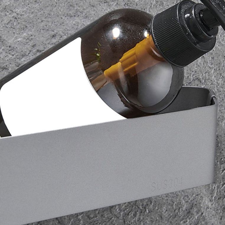 Modern 2-Piece Stainless Steel Bathroom Shelf Set