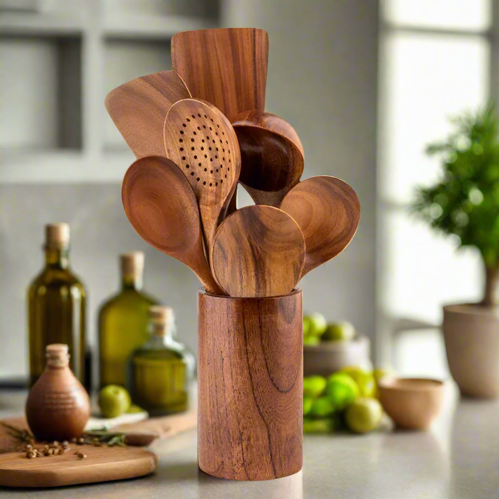 Eco Friendly Solid Wood Kitchen Tool Set