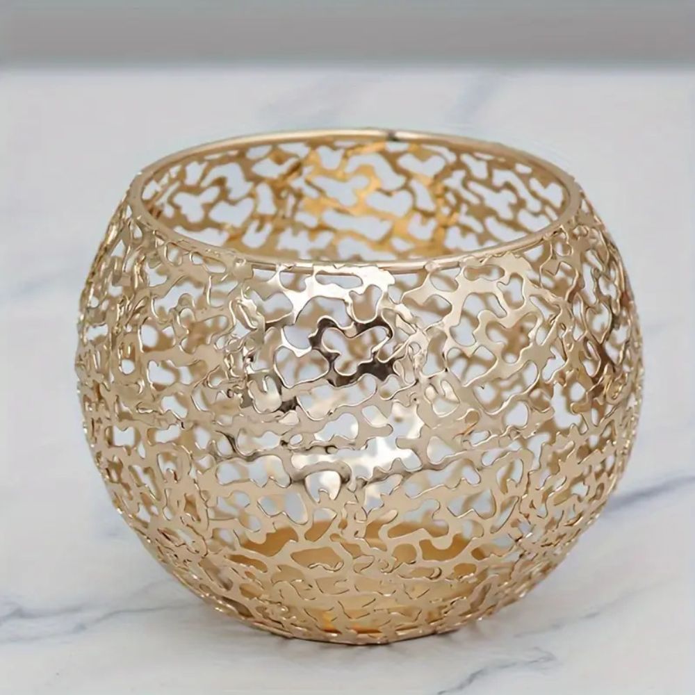 Clear Round Glass Candle Holder - Cofik