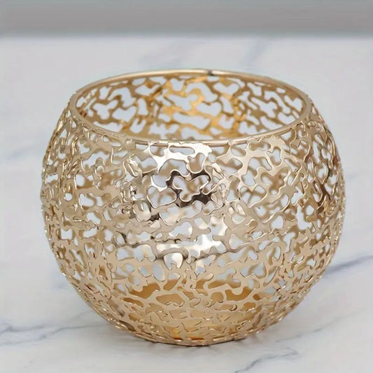 Clear Round Glass Candle Holder - Cofik
