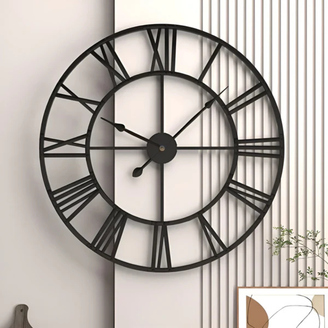 Big Modern Wall Clock with Sleek Frame