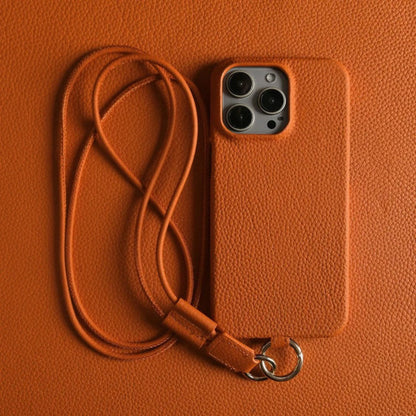 Premium Leather Phone Pouch with Shoulder Strap