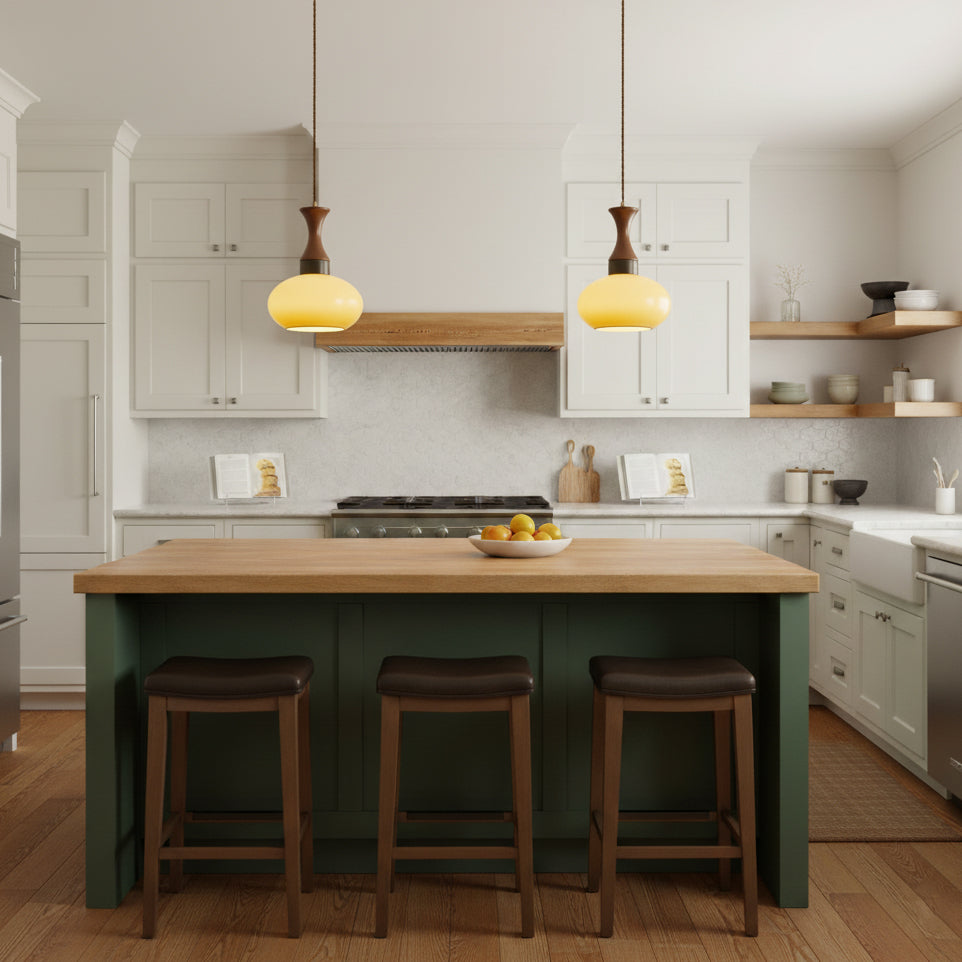 Modern Glass Pendant Lighting for Kitchen Island Ceiling