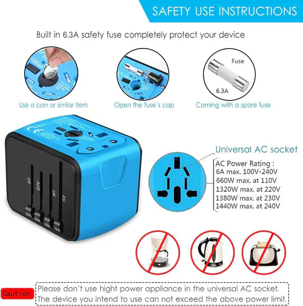 Global Travel Charger Universal Power Adaptor