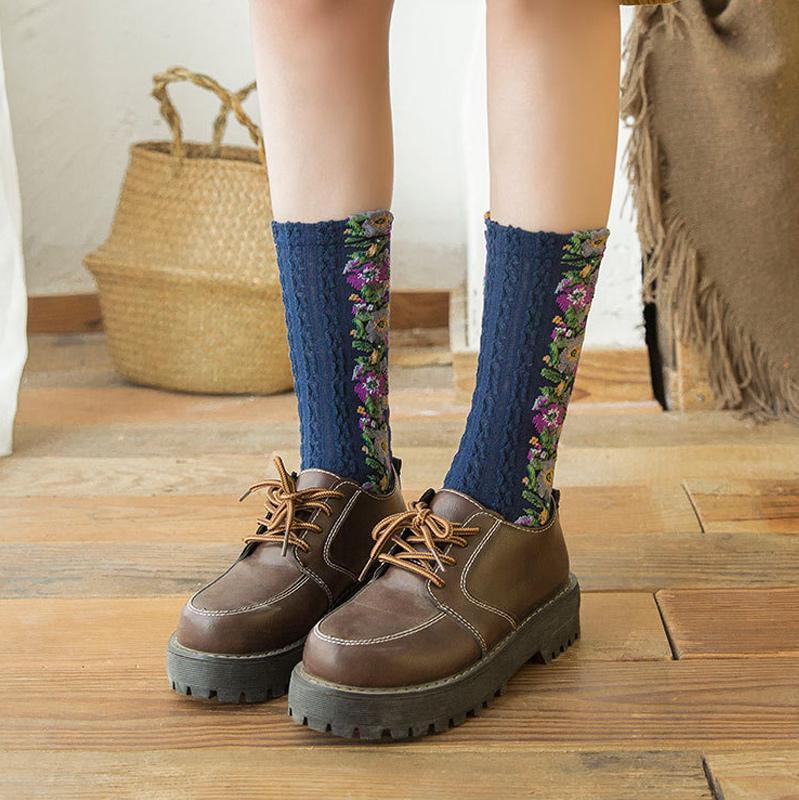 Classic Floral Patterned Sock Set (5 Pairs)