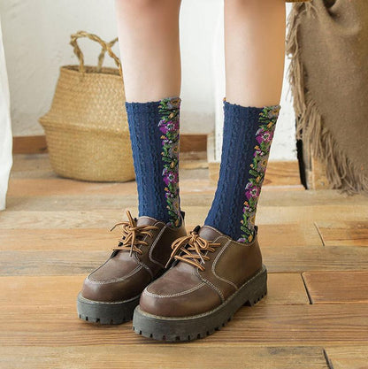 Classic Floral Patterned Sock Set (5 Pairs)
