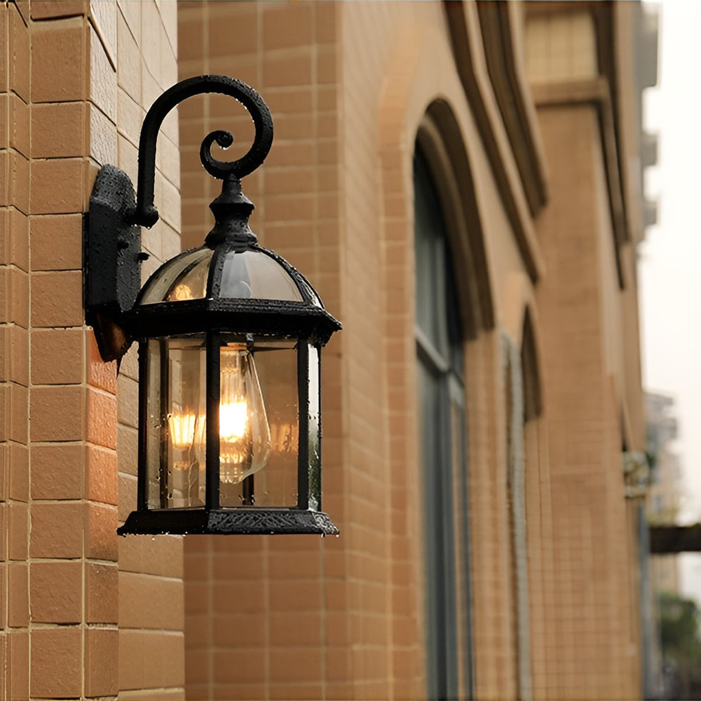 Classic Waterproof Glass E27 Wall Light Sconce Lamp