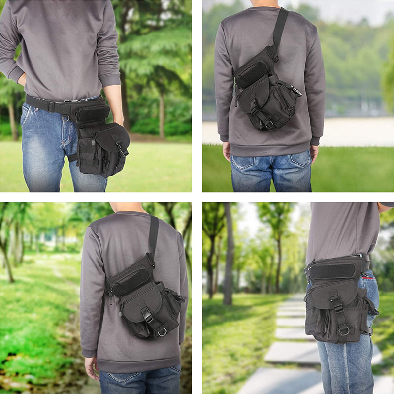 Waterproof Tactical Waist Pack Travel Belt Bag for Men
