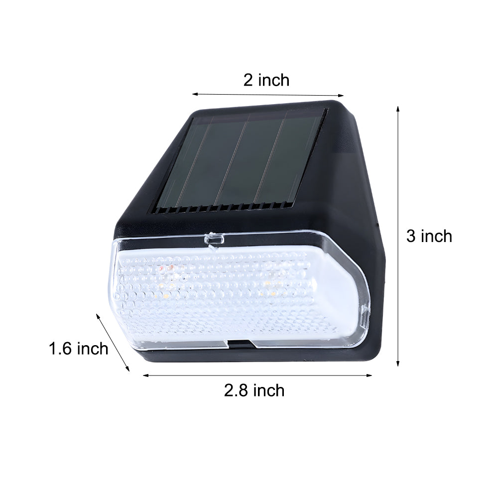 4 Pack Automatic Outdoor LED Solar Step Lights Warm White