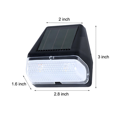 4 Pack Automatic Outdoor LED Solar Step Lights Warm White