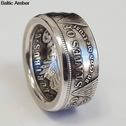 Authentic Silver Coin Ring for Men