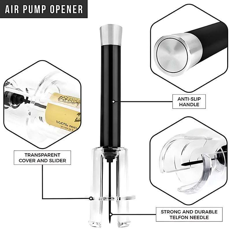 Easy Wine Corkscrew Air Pump Set