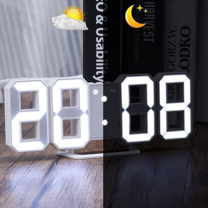 Modern 3D LED Alarm Clock Radio