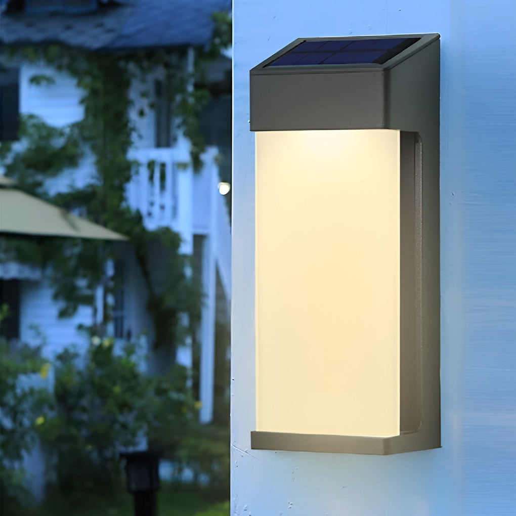 2 Pack Outdoor Solar Powered LED Wall Lights