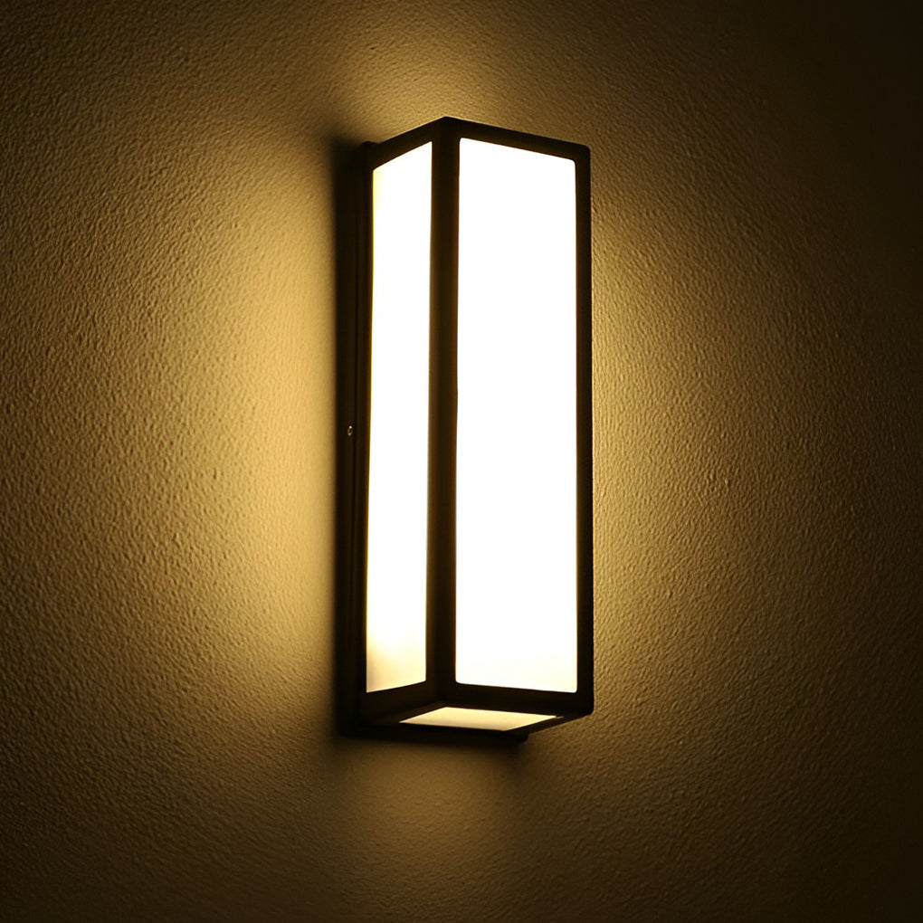 Outdoor Slim LED Motion Activated Black Wall Light