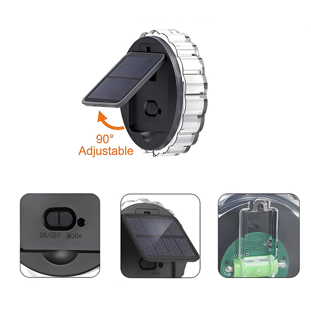 Outdoor Solar Powered Wall Lamp with Remote Control