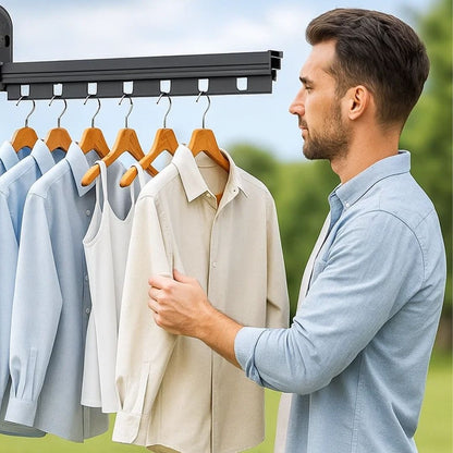 Compact Folding Wall Hanger Stainless Steel Rack