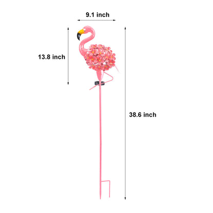 Colorful Pink Outdoor Solar LED Garden Lights - 2 Pack