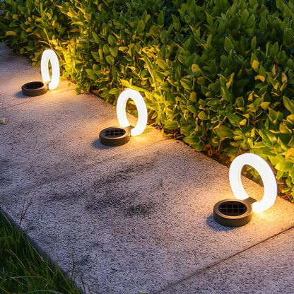 4PCS Round Folding Solar Patio Lamp Set - Contemporary Outdoor Lights