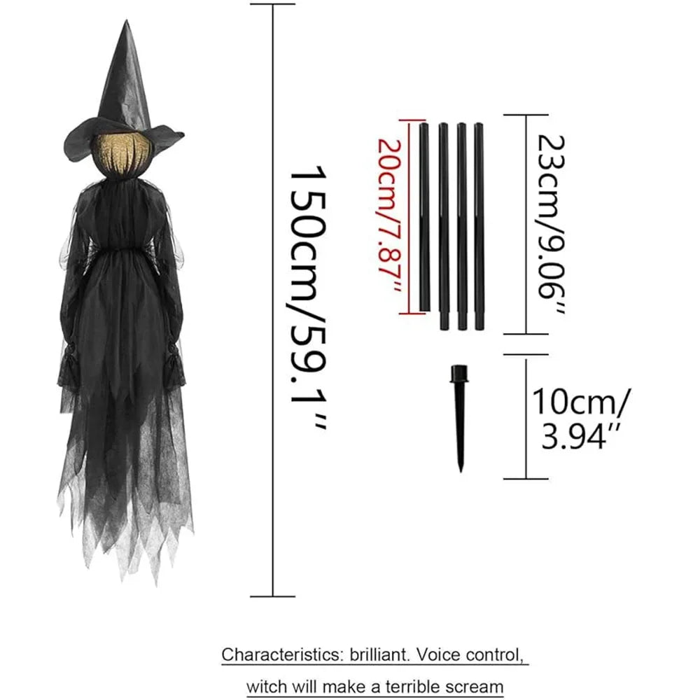 Spooky Witch Handheld LED Decor Lamp