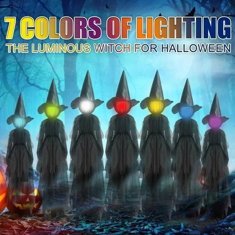 Spooky Witch Handheld LED Decor Lamp