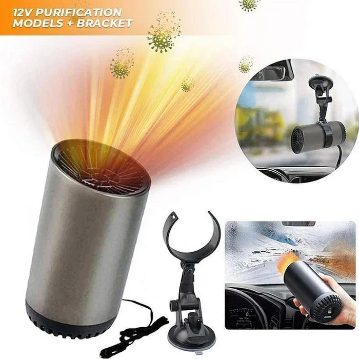 Compact Car Heater Defroster - Quick Warm Air Blower