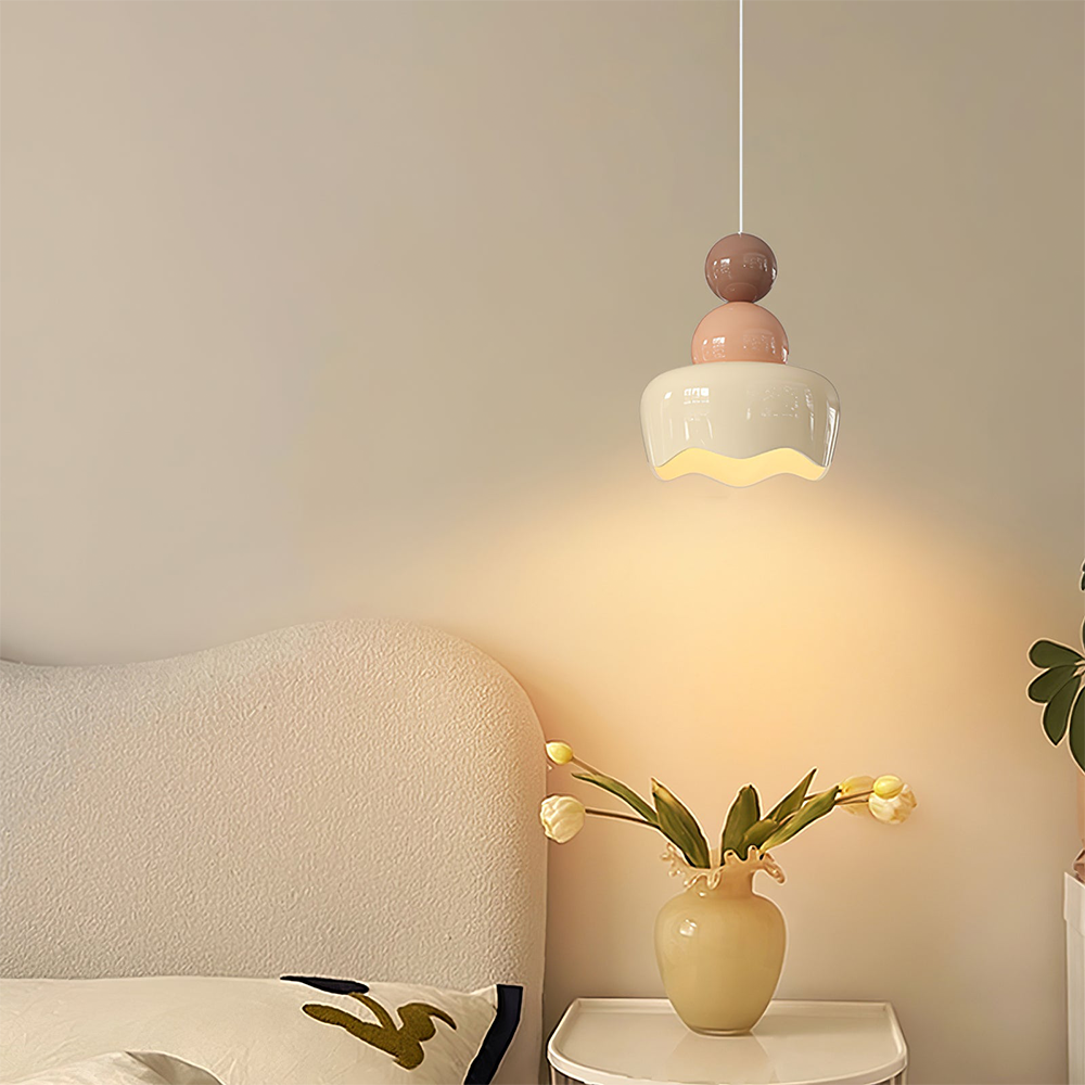 Bright White Hanging Bedside Lamp