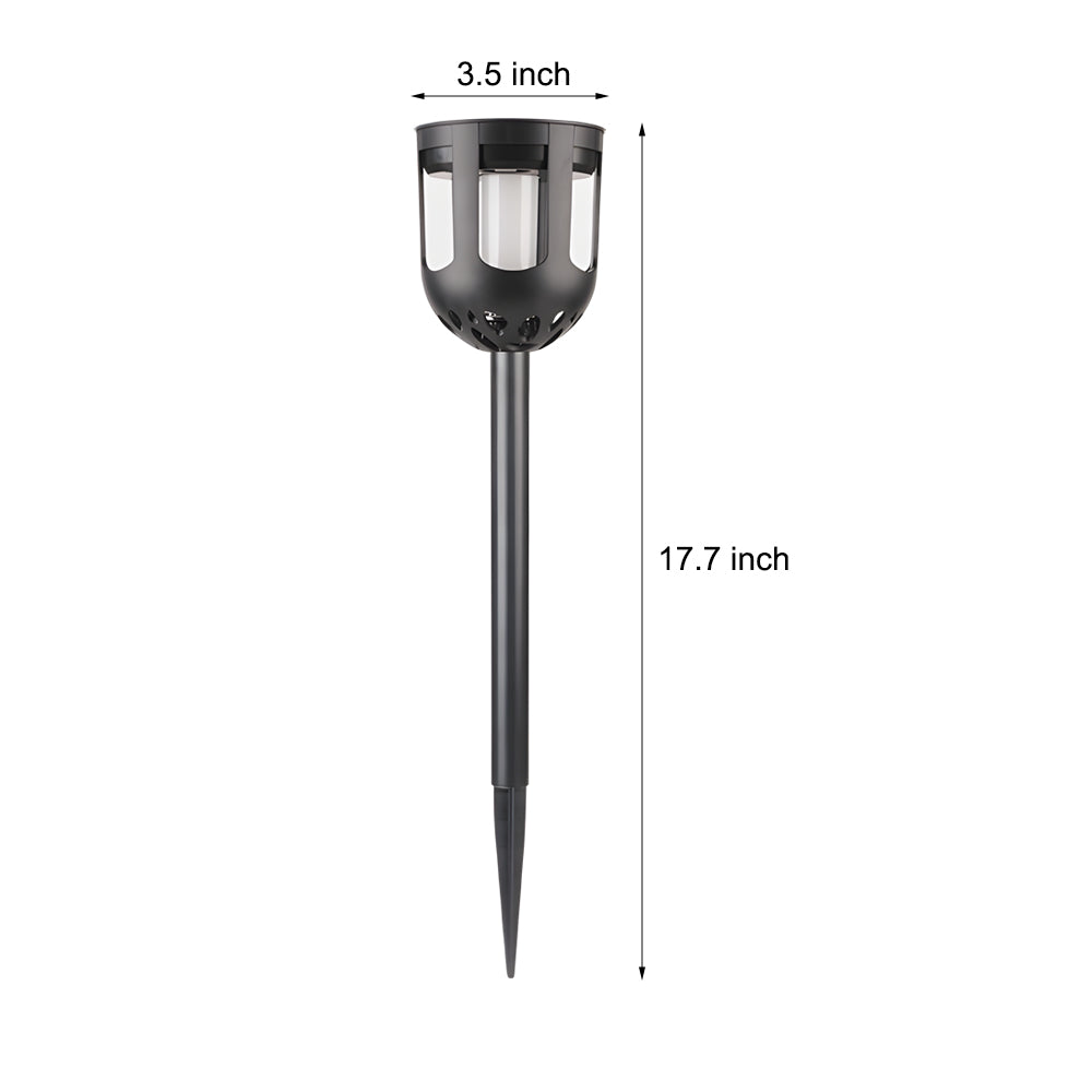 4-Pack Wireless Black Outdoor Solar Powered Lamp Set