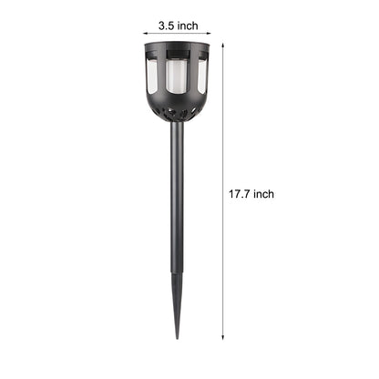 4-Pack Wireless Black Outdoor Solar Powered Lamp Set