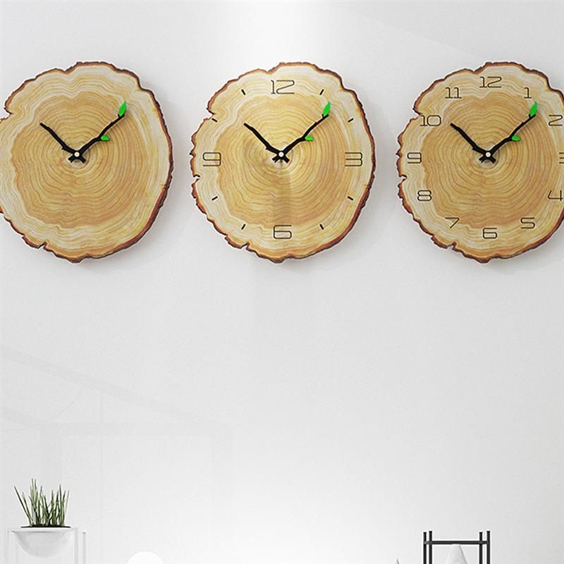 Natural Wood Round Wall Clock