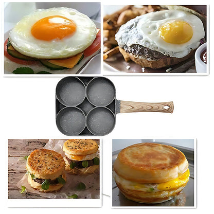 Non-Stick Four Egg Pan, Easy Breakfast Frying Skillet