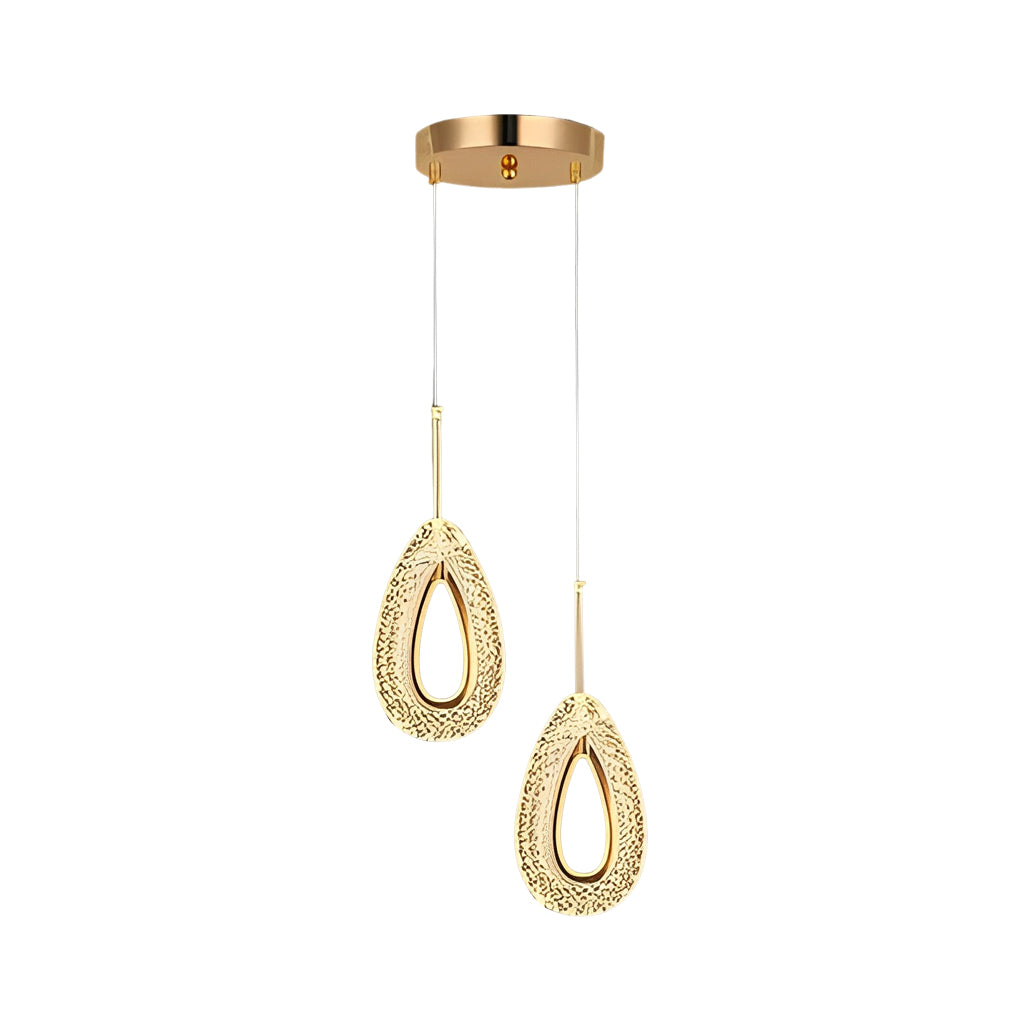 Simple Round Glass 3 Level Dimmable LED Pendant Light