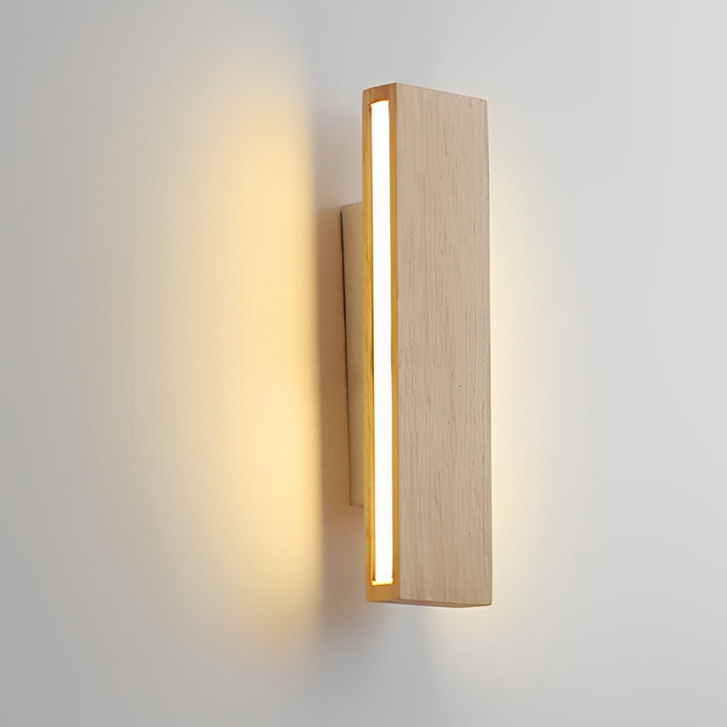 Adjustable Simple Wooden LED Wall Light Fixture