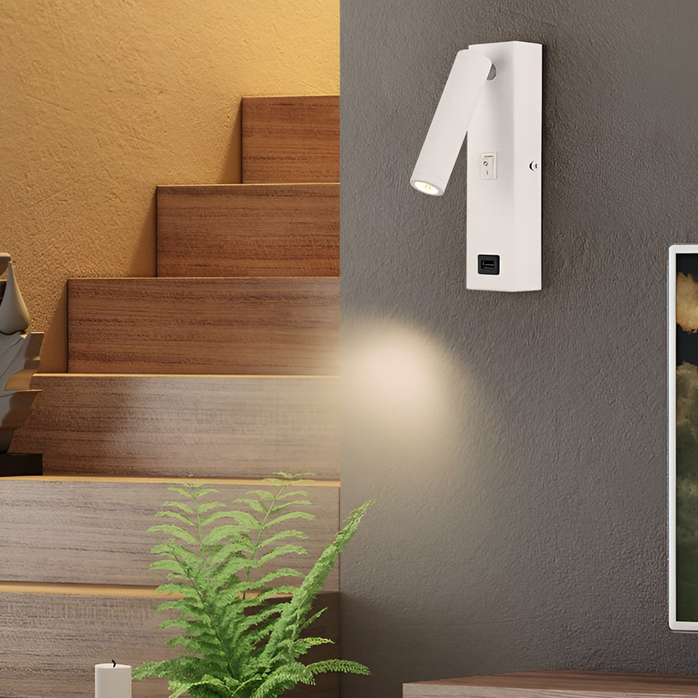 Premium Adjustable LED Wall Light with USB Charger