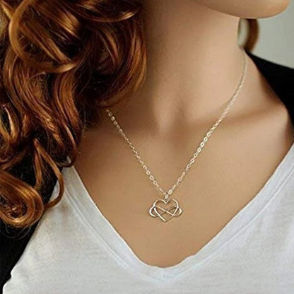 Lovely Heart Shaped Bow Necklace