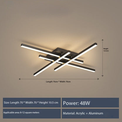 Sleek 4-Light LED Ceiling Fixture (Adjustable, White/Black)