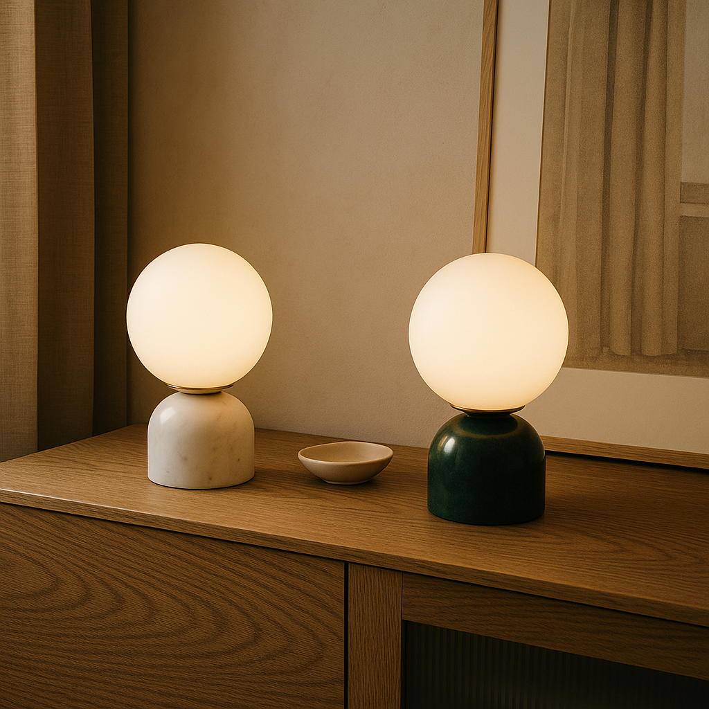 Elegant Glass Table Lamp Scandinavian Style