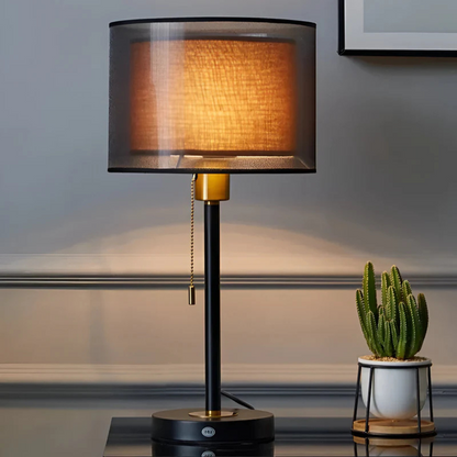 Soft Fabric Shade Double Light Table Lamp - Cofik
