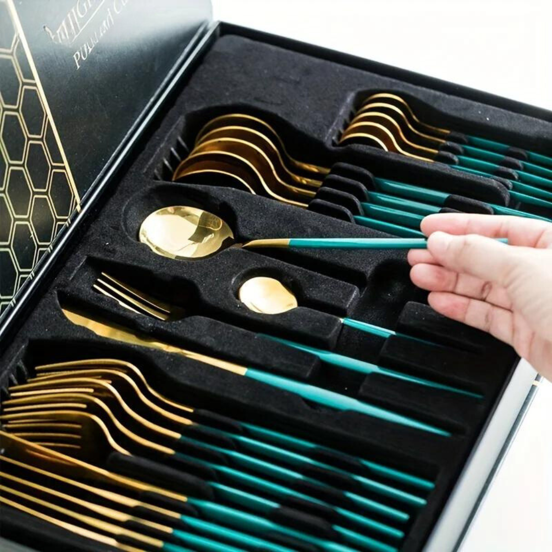 Premium Silverware Set 24-Piece Fine Dining Essentials