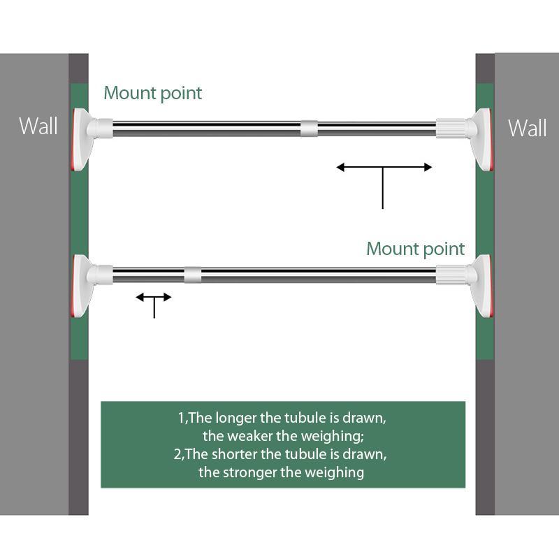 Easy Install Adjustable Closet Rod Hanger