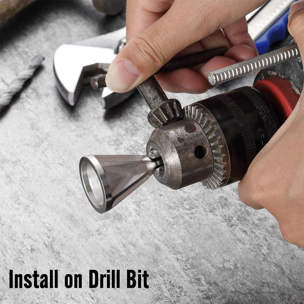 Easy Drill Bit Deburring Tool with Chamfer Cutter