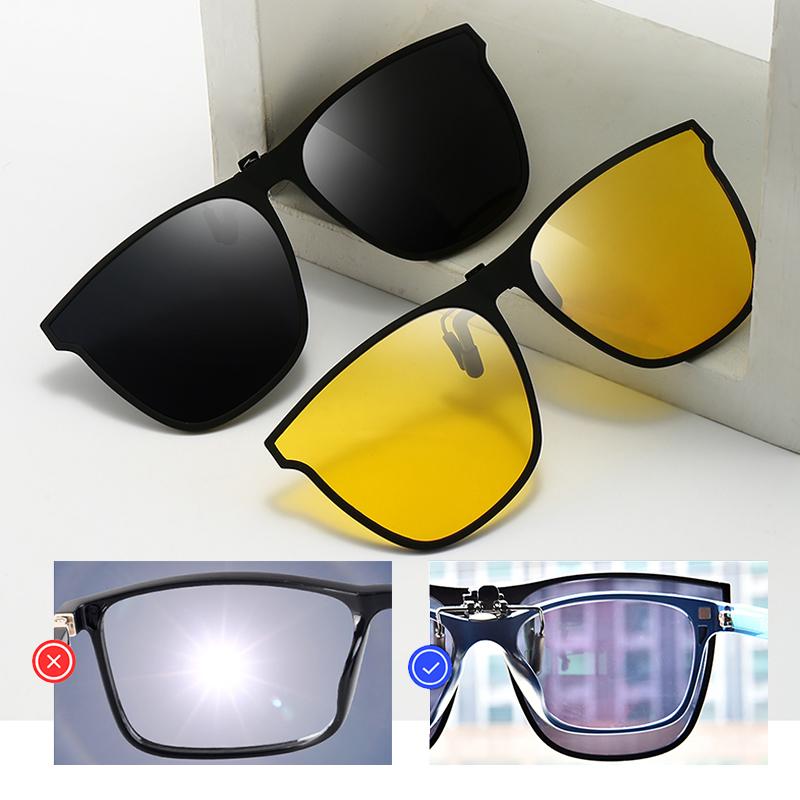 Polarized Clip On Flip Up Sunglasses