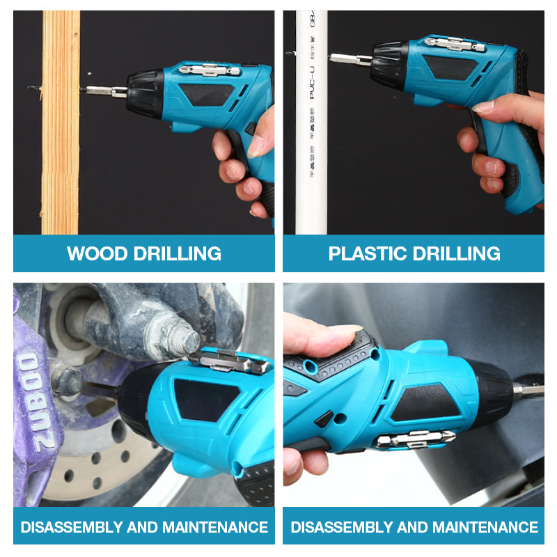 Compact Portable Power Drill Set