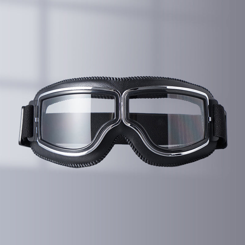 Classic Biker Goggles with Swap Lenses and Cushioning - Cofik