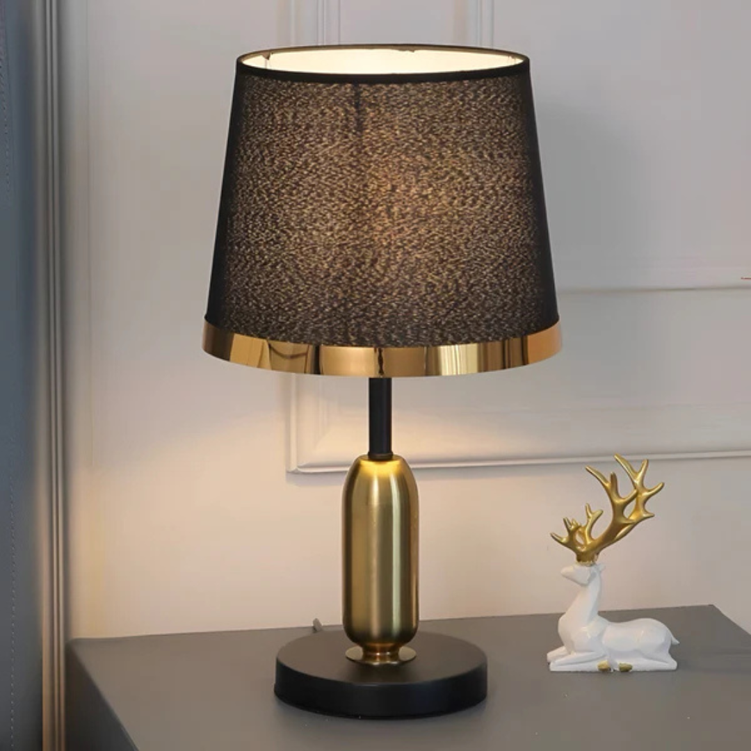Stylish Black Cloth Table Lamp - Cofik