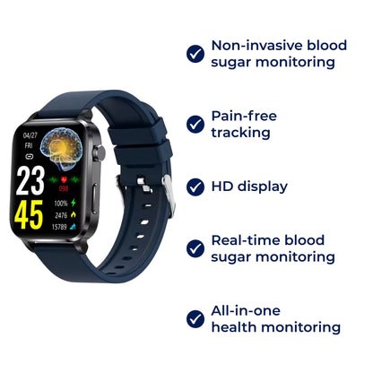 EasyTouch Diabetes Smart Watch - Blood Sugar Tracker