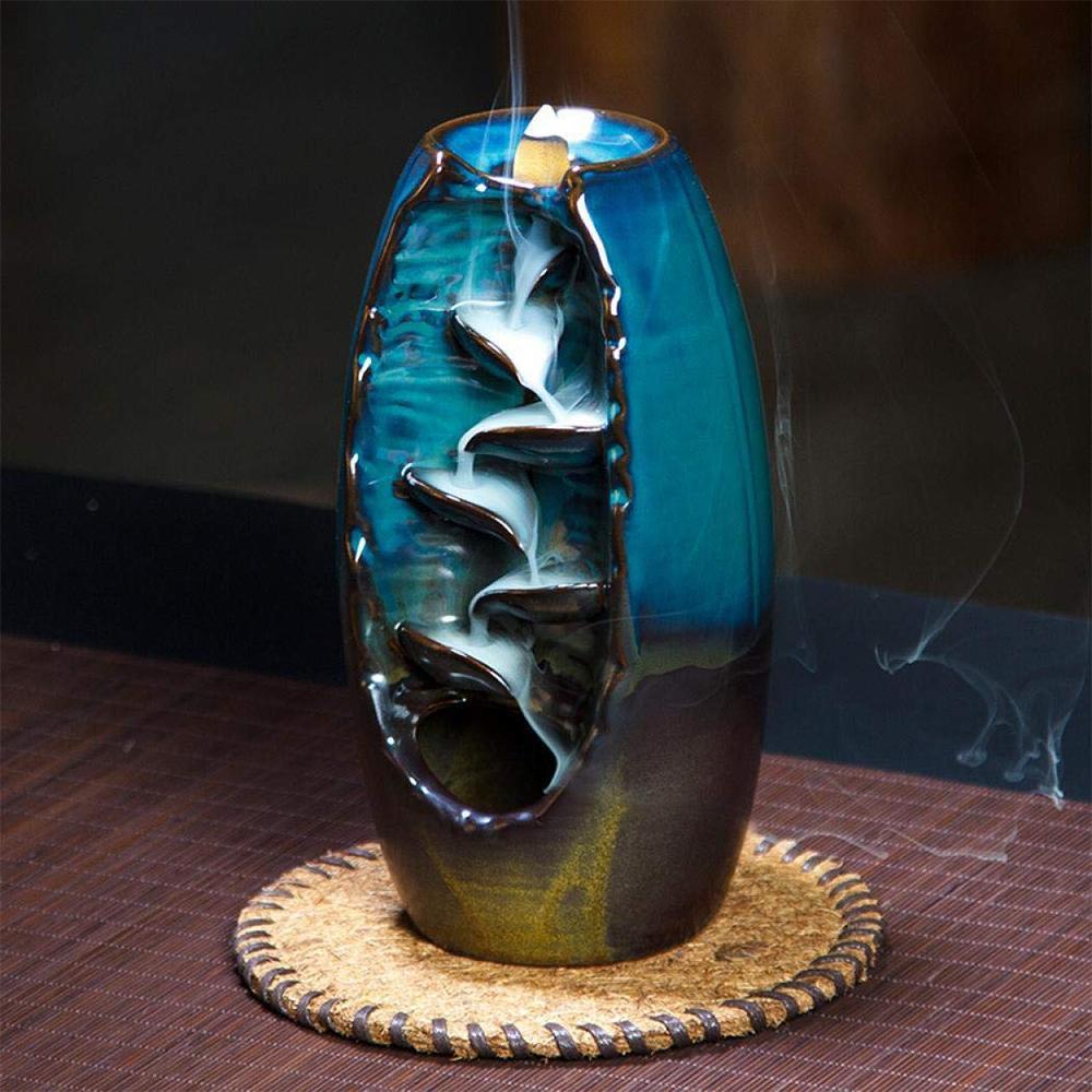 Natural Stone Waterfall Backflow Incense Burner